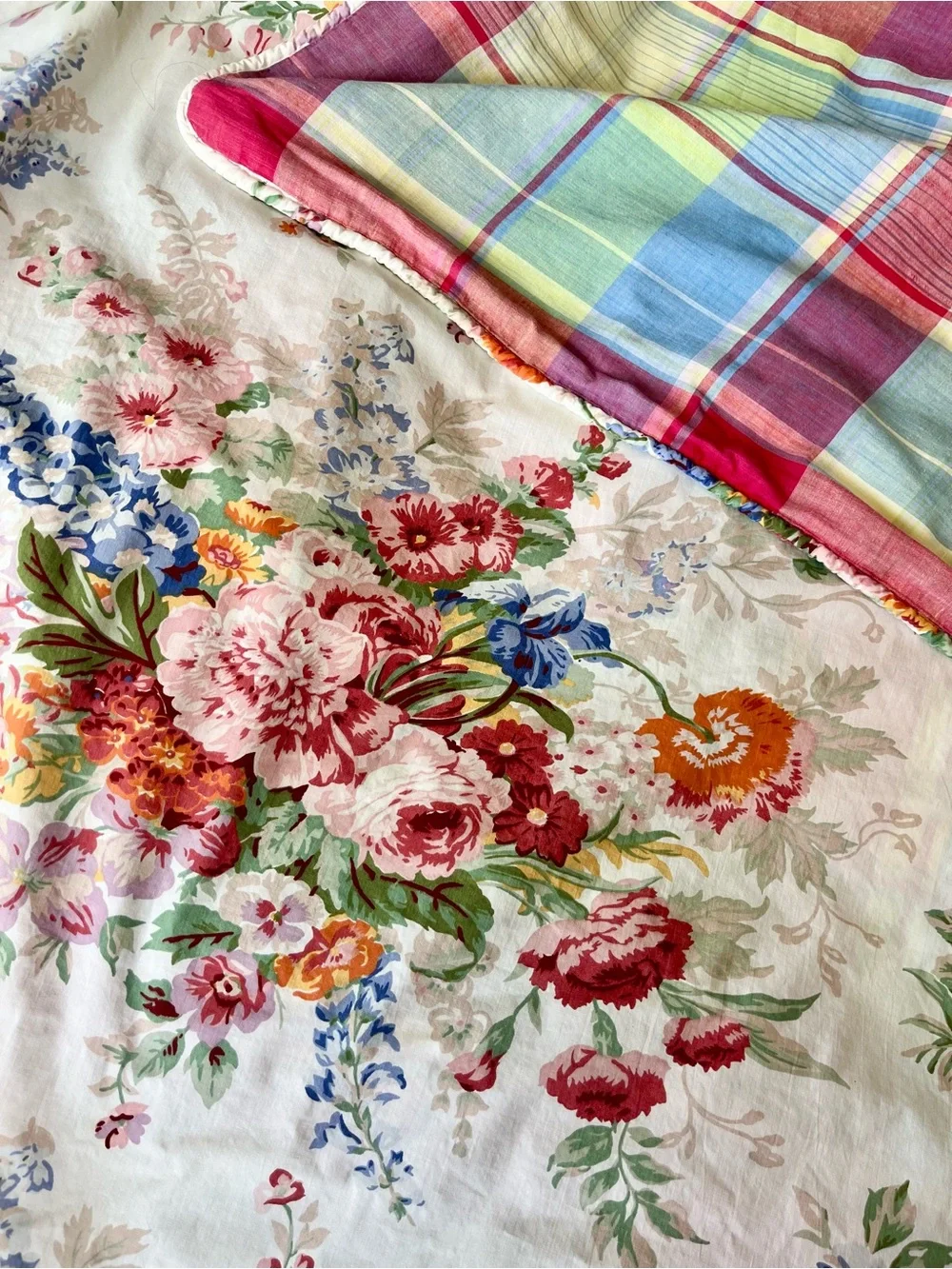 Vintage Ralph Lauren Southampton Beach House King Double Sided Duvet Cover
